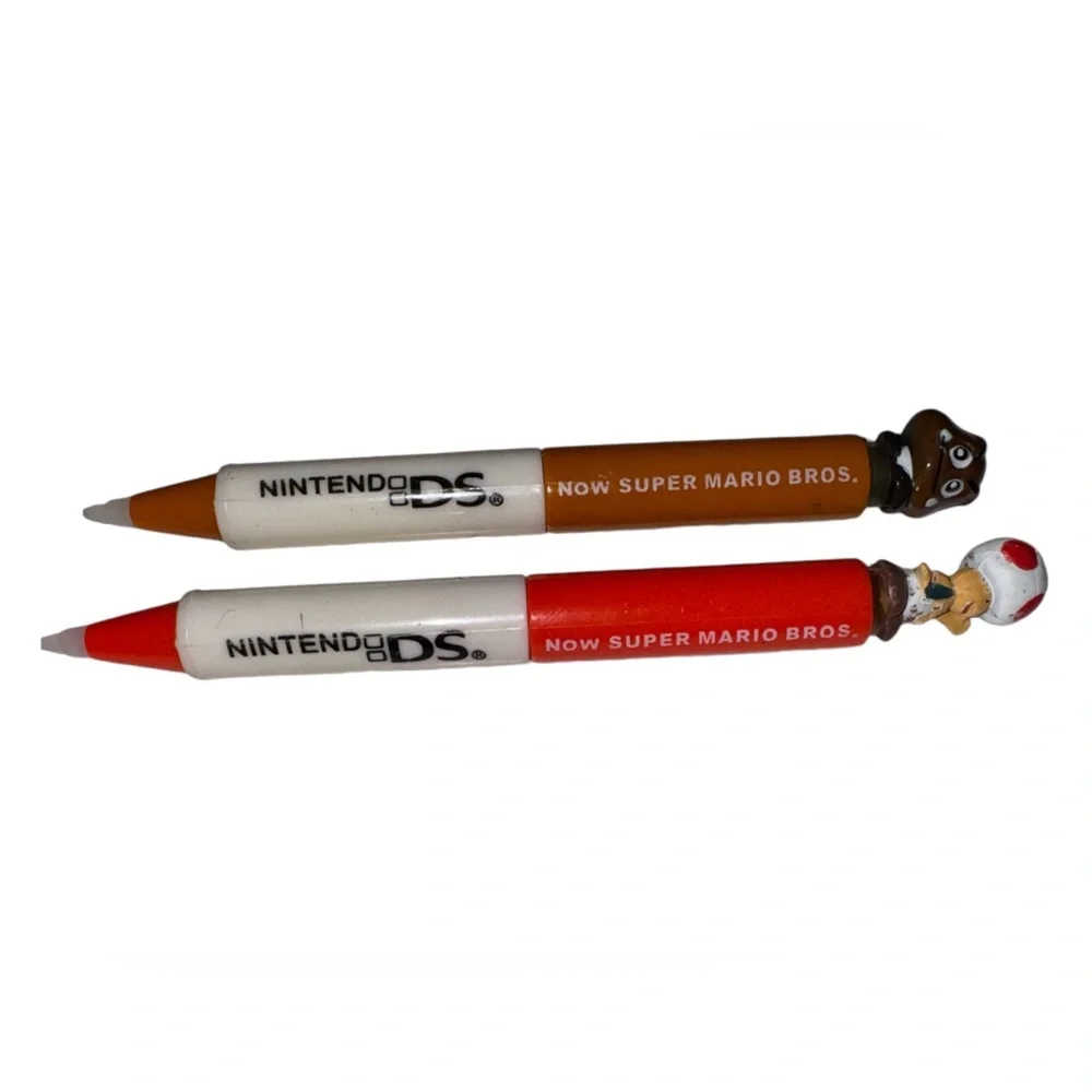 Goomba & Toad New Super Mario Bros. Nintendo DS Promotional Stylus Pen Bundle